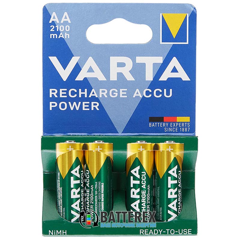 Аккумуляторы AA Varta 2100 mah - упаковка 4 шт. в блистере