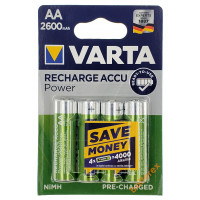 AA Varta R2U 2600 mah Pre-Charged - 4 аккумулятора в блистере.  Оригинал, Германия.