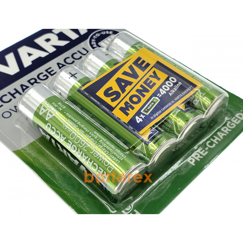 AA Varta R2U 2600 mah Pre-Charged (4 шт. в блистере)