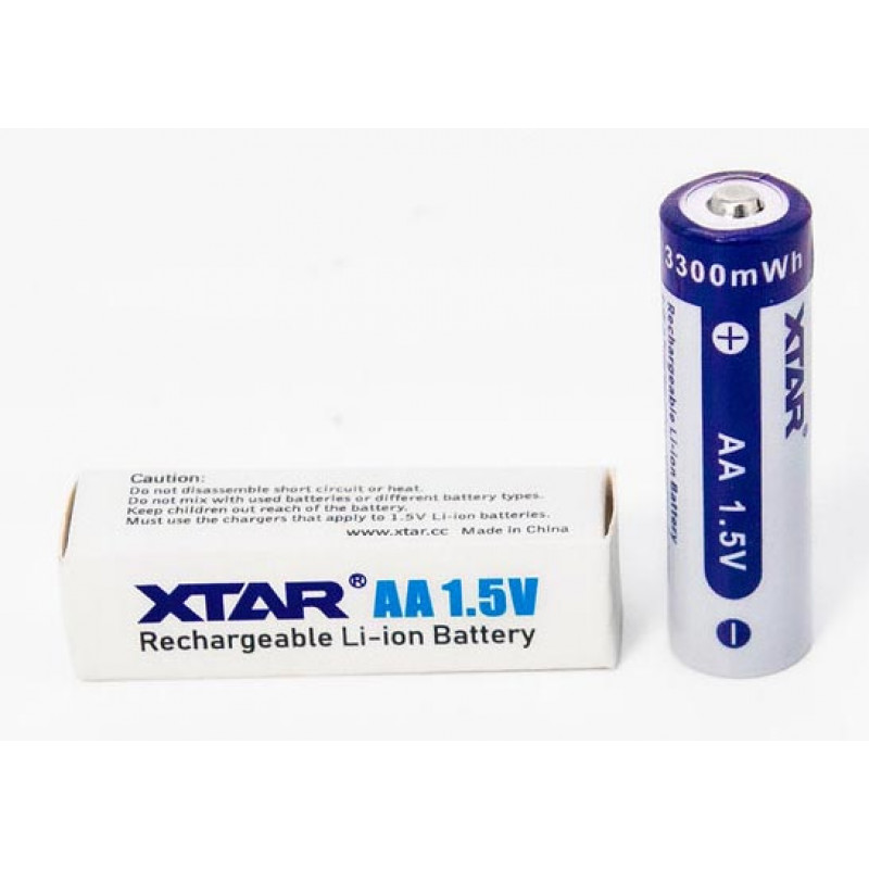 Аккумулятор АА литий-ионный 1,5V XTAR 3300mWh 2200mah Аккумулятор АА литий-ионный 1,5V XTAR 3300mWh 2200mah