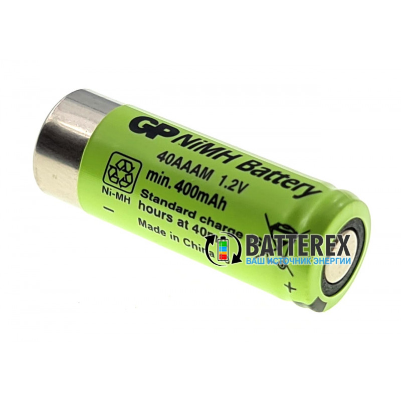 Аккумулятор промышленный 2/3 AAA GP 400mah 1.2V 40AAAM NiMH с плоским контактом плюс Flat Top Аккумулятор промышленный 2/3 AAA GP 400mah 1.2V 40AAAM NiMH с плоским контактом плюс Flat Top