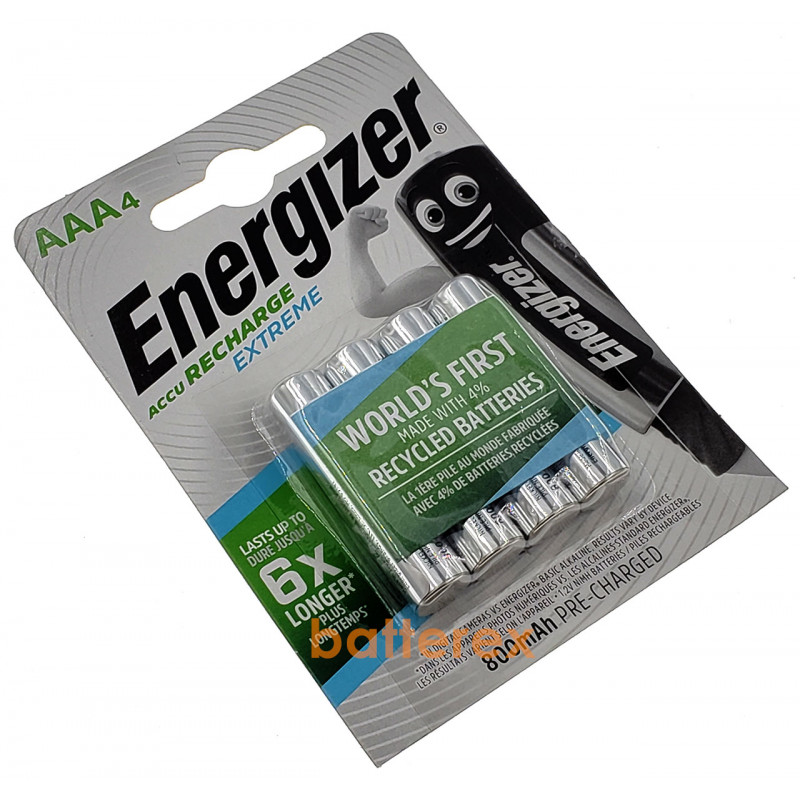 AAA Energizer Extreme 800 mah - 4 аккумулятора в упаковке