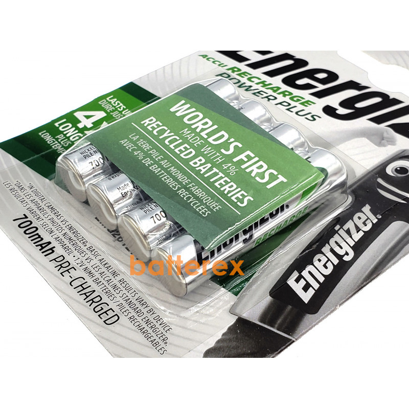 Аккумуляторы AAA Energizer Power Plus 700 mah (4 шт. в блистере)
