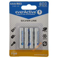 AAA EverActive 800 mah Silver Line - 4 аккумулятора в блистере