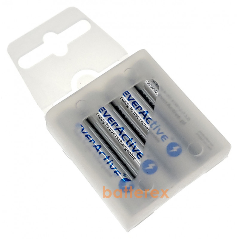 AAA EverActive 800 mah Silver Line - 4 аккумулятора в пластиковом кейсе AAA EverActive 800 mah Silver Line - 4 аккумулятора в пластиковом кейсе