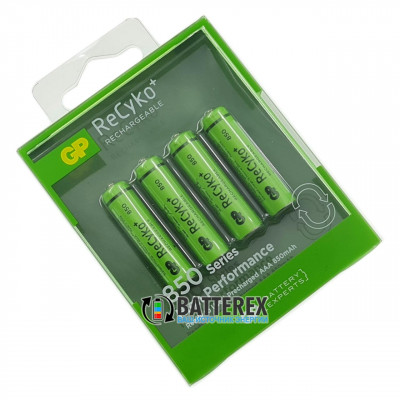 AAA GP Recyko+ 850mah с низким саморазрядом - упаковка 4 шт. в блистере