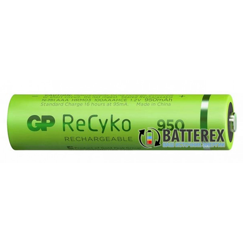 Минипальчиковые ААА аккумуляторы GP Recyko 950mah - поштучно от 1 шт