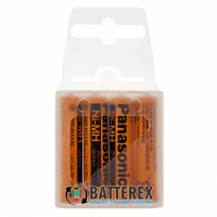 AAA Panasonic 780mah (min.750 mah) HHR-80AAAB промышленная серия - 4 шт. в пластиковом кейсе