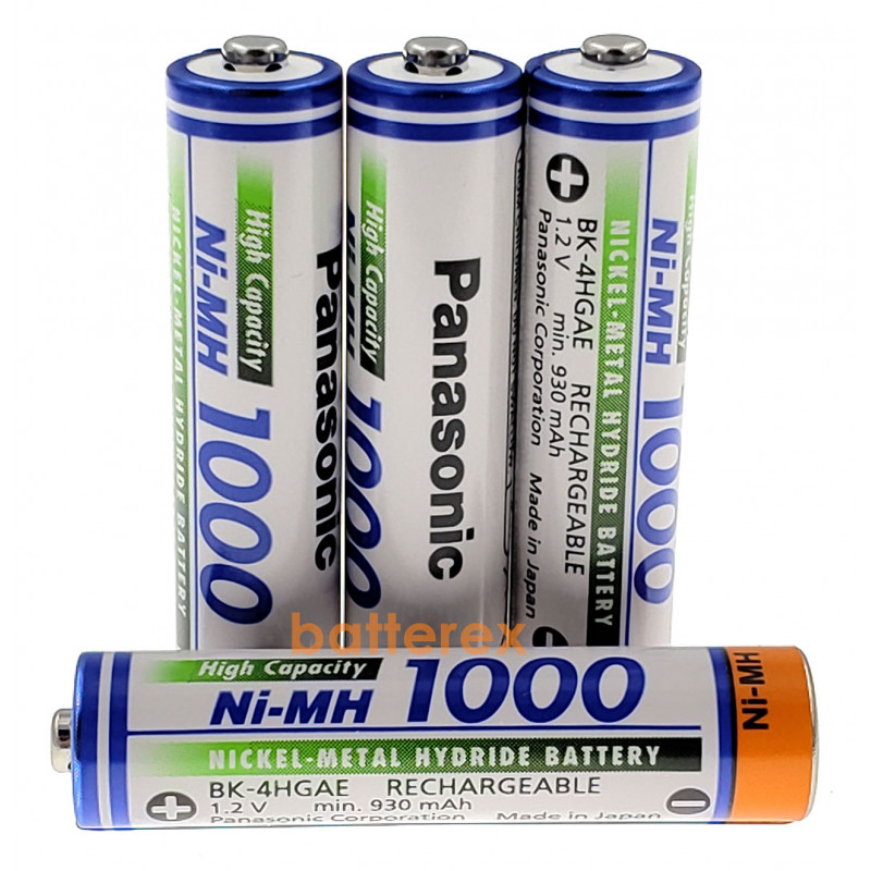 4 аккумулятора Panasonic 1000 mah BK-4HGAE в пластиковом кейсе
