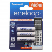 AAA Panasonic Eneloop 800 mah BK-4MCCE/3DE - 3 аккумулятора в картонном блистере - 2024 год