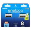 8 аккумуляторов AAA Panasonic Eneloop 8100 mah BK-4MCDE 8BE EcoBox в картонной эко-упаковке 