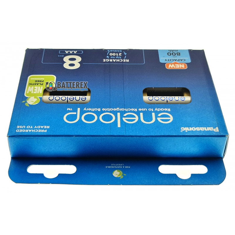 8 аккумуляторов AAA Panasonic Eneloop 8100 mah BK-4MCDE 8BE EcoBox в картонной эко-упаковке 8 аккумуляторов AAA Panasonic Eneloop 8100 mah BK-4MCDE 8BE EcoBox в картонной эко-упаковке