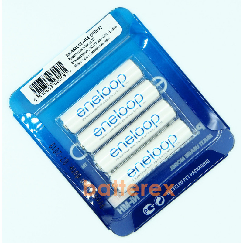 Аккумуляторы AAA Panasonic Eneloop 800 mah BK-4MCCE/4LE Sliding Pack - 4 шт. в слайд-блистере