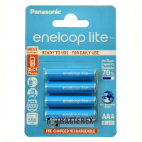 AAA Panasonic Eneloop Lite 600 mah BK-4LCCE/4BE  - 4 аккумулятора в блистере