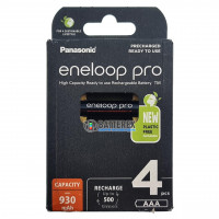 AAA Panasonic Eneloop Pro 980 mah BK-4HCDE/4BE EcoBox - 4 шт в картонной эко-упаковке 