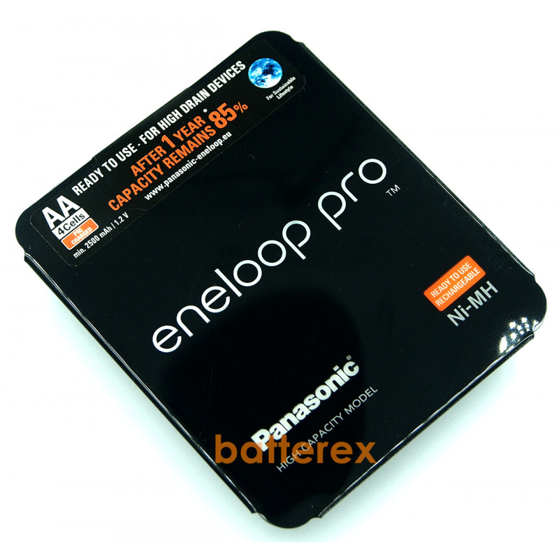 Аккумуляторы AAA Panasonic Eneloop Pro 980mah (min.930mah) BK-4HCDE/4LE Sliding Pack - 4 шт. в пластиковом блистере Аккумуляторы AAA Panasonic Eneloop Pro 980mah (min.930mah) BK-4HCDE/4LE Sliding Pack - 4 шт. в пластиковом блистере