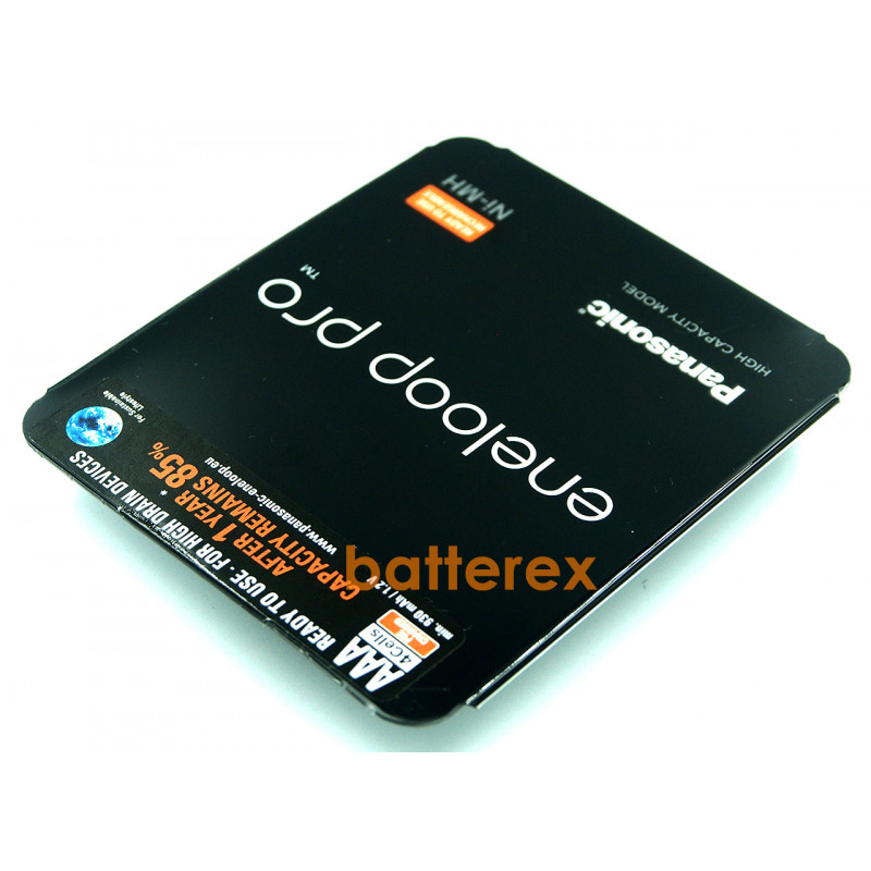 Аккумуляторы AAA Panasonic Eneloop Pro 980mah (min.930mah) BK-4HCDE/4LE Sliding Pack - 4 шт. в пластиковом блистере Аккумуляторы AAA Panasonic Eneloop Pro 980mah (min.930mah) BK-4HCDE/4LE Sliding Pack - 4 шт. в пластиковом блистере