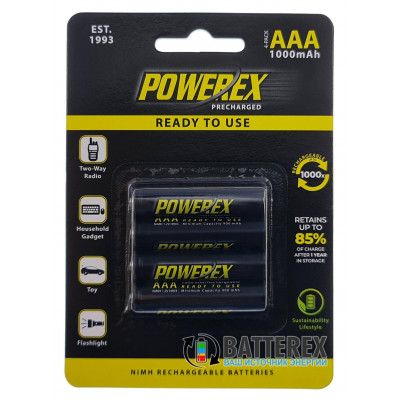 AAA Powerex 1000 mah с низким саморазрядом - 4 шт. в блистере AAA Powerex 1000 mah с низким саморазрядом - 4 шт. в блистере