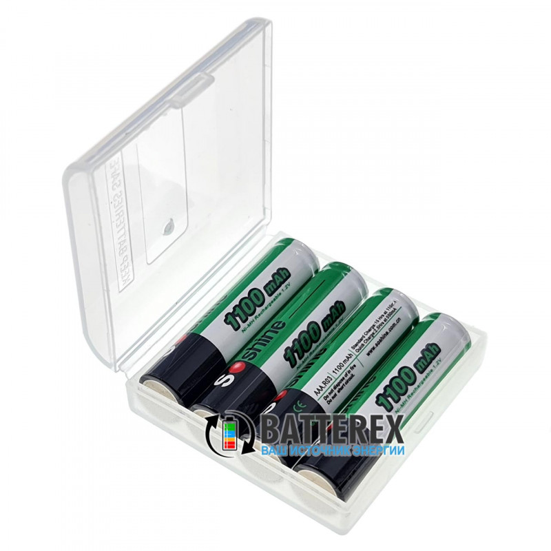 Аккумуляторы AAA Soshine 1100 mah в пластиковом боксе Аккумуляторы AAA Soshine 1100 mah в пластиковом боксе