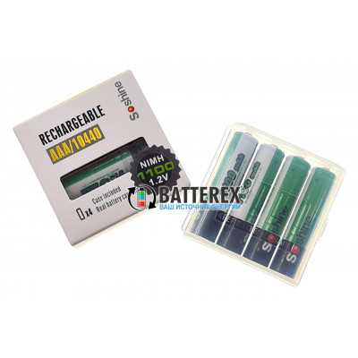 AAA Soshine 1100 mah - 4 аккумулятора с боксом в фирменной упаковке