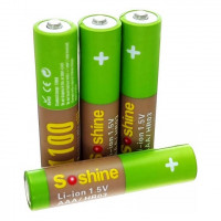 AAA Li-ion Soshine 1100mWh 1.5V - литиевые аккумуляторы ААА 1.5В - поштучно