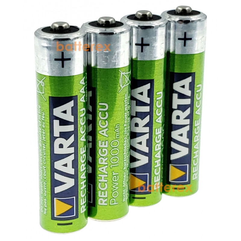 Аккумуляторы AAA Varta 1000 mah (4 шт. пластиковом кейсе)