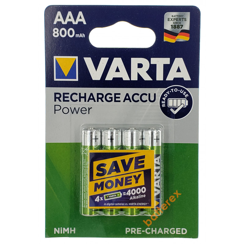 Аккумуляторы AAA Varta 800 mah (4 шт. в блистере)