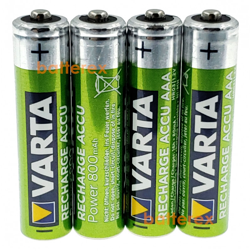 Аккумуляторы AAA Varta 800 mah (4 шт. в пластиковом кейсе)