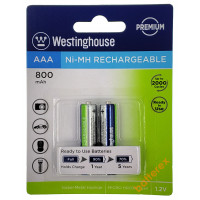 AAA Westinghouse Premium 800 mah - 2 аккумулятора в блистере