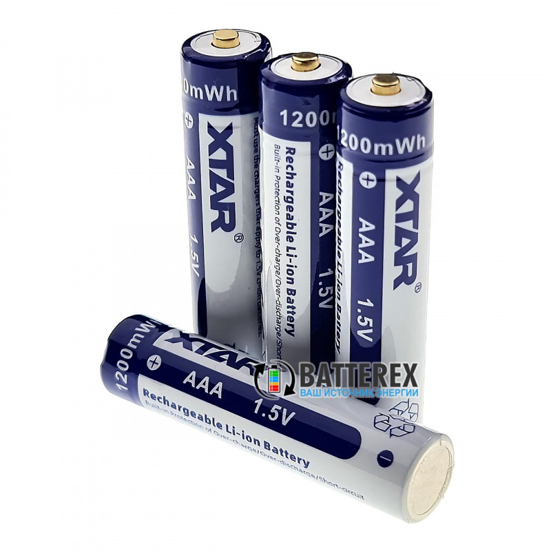 Аккумулятор ААА литий-ионный 1.5V XTAR 1200mWh 750mah Аккумулятор ААА литий-ионный 1.5V XTAR 1200mWh 750mah