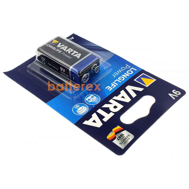 Батарейка Крона 9V 6F22 6LR61 Varta Alkaline Longlife Power Батарейка Крона 9V 6F22 6LR61 Varta Alkaline Longlife Power