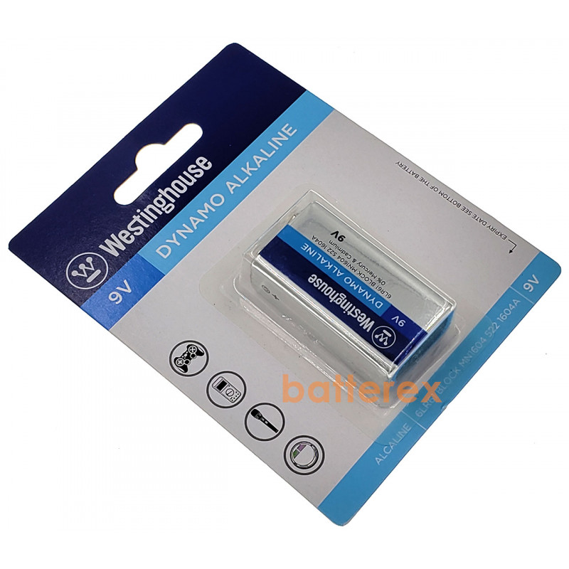 Батарейка Крона 9V 6F22 6LR61 Westinghouse Dynamo Alkaline Батарейка Крона 9V 6F22 6LR61 Westinghouse Dynamo Alkaline