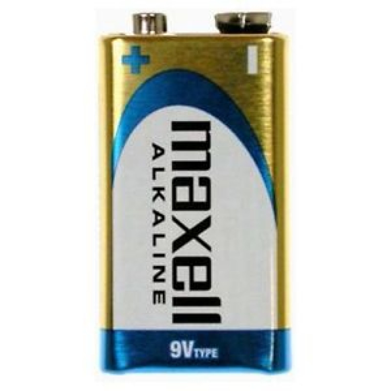 Батарейка Крона 9V 6F22 6LR61 Maxell Alkaline Батарейка Крона 9V 6F22 6LR61 Maxell Alkaline