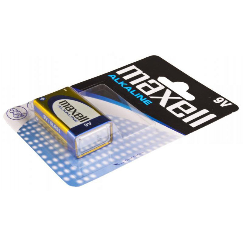 Батарейка Крона 9V 6F22 6LR61 Maxell Alkaline Батарейка Крона 9V 6F22 6LR61 Maxell Alkaline
