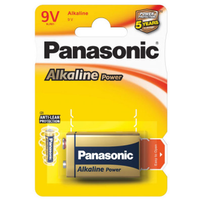 Батарейка щелочная Крона Panasonic Alkaline Power 9V 6F22 6LR61 