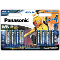 Батарейки щелочные АА Panasonic Evolta Power Rangers Alkaline LR6 1.5V - 8 шт. в блистере
