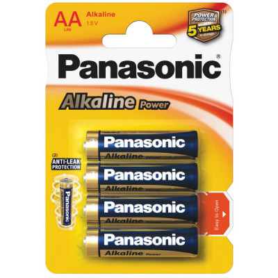 Батарейки щелочные АА Panasonic Alkaline Power LR6 1.5V - 4 шт. в блистере