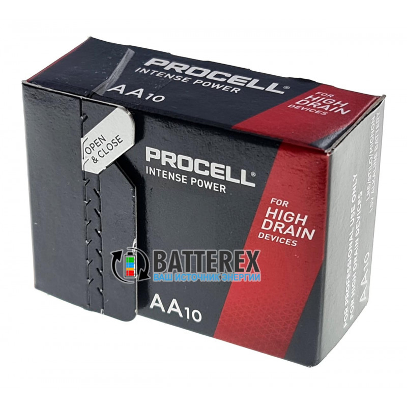 Батарейки пальчиковые АА Duracell Procell Intense Alkaline LR6 1.5V упаковка 10 шт. Батарейки пальчиковые АА Duracell Procell Intense Alkaline LR6 1.5V упаковка 10 шт.