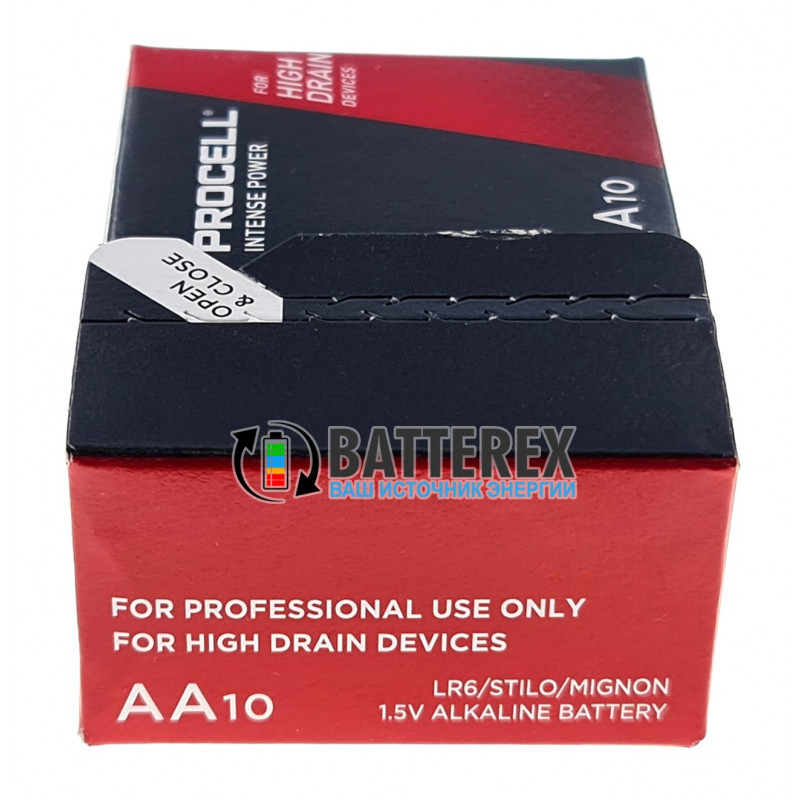 Батарейки пальчиковые АА Duracell Procell Intense Alkaline LR6 1.5V упаковка 10 шт. Батарейки пальчиковые АА Duracell Procell Intense Alkaline LR6 1.5V упаковка 10 шт.
