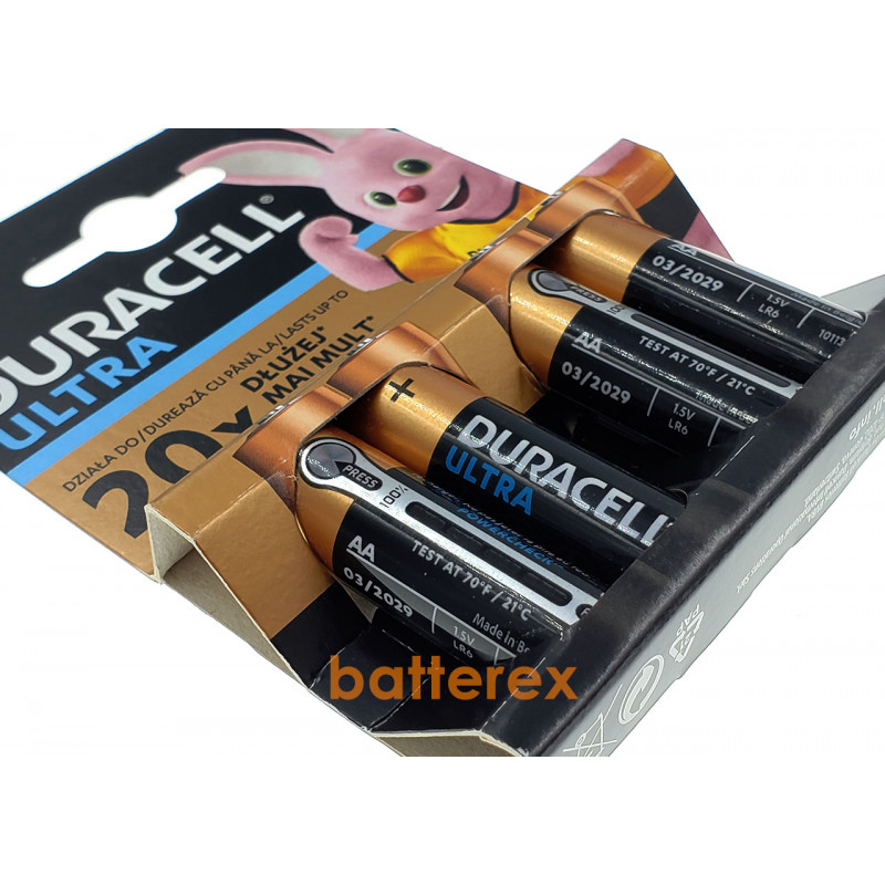 Батарейки АА LR6 1.5V Duracell Alkaline Ultra Powercheck с проверкой заряда - упаковка 4 шт