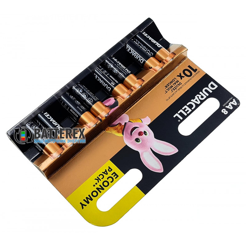Батарейки АА Duracell Alkaline LR6 1.5V 8 шт. в блистере