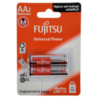 Батарейки щелочные АА Fujitsu Universal Power Alkaline LR6 1.5V - 2 шт. в блистере