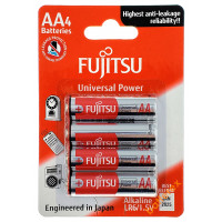 Батарейки щелочные АА Fujitsu Universal Power Alkaline LR6 1.5V - 4 шт. в блистере
