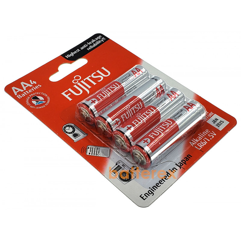 Батарейки АА Alkaline LR6 1.5V Fujitsu Universal Power - 4 шт. в блистере