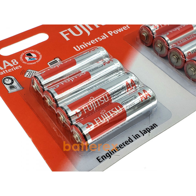 Батарейки АА Alkaline LR6 1.5V Fujitsu Universal Power - 8 шт. в блистере Батарейки АА Alkaline LR6 1.5V Fujitsu Universal Power - 8 шт. в блистере