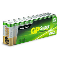 Батарейки щелочные АА GP Super Alkaline LR6 1.5V - упаковка 20 шт. Батарейки щелочные АА GP Super Alkaline LR6 1.5V - упаковка 20 шт.