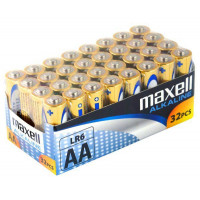 Батарейки щелочные АА Maxell Alkaline 1.5V LR6 - экономичная упаковка 32 шт. Батарейки щелочные АА Maxell Alkaline 1.5V LR6 - экономичная упаковка 32 шт.