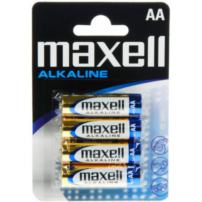 Батарейки щелочные АА Maxell Alkaline 1.5V LR6 - 4 шт. в блистере