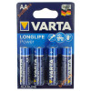 Батарейки АА LR6 Varta Alkaline Longlife Power 1.5V блистер 4 шт.