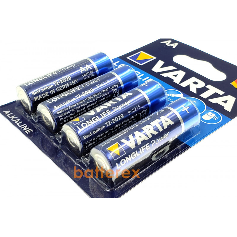 Батарейки ААА LR03 Varta Alkaline Longlife Power 1.5V блистер 4 шт.